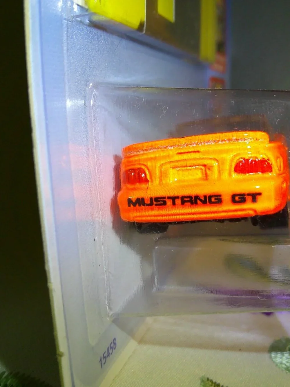 Hot Wheels COMPUTER CARS 1995 - 1996 MUSTANG Convertible - NEON ORANGE NIP